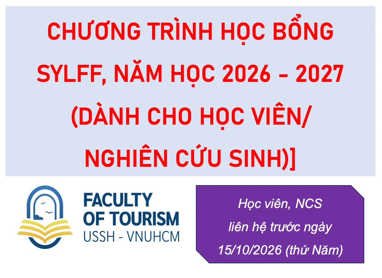 Chương trình học bổng SYLFF năm học 2026 - 2027