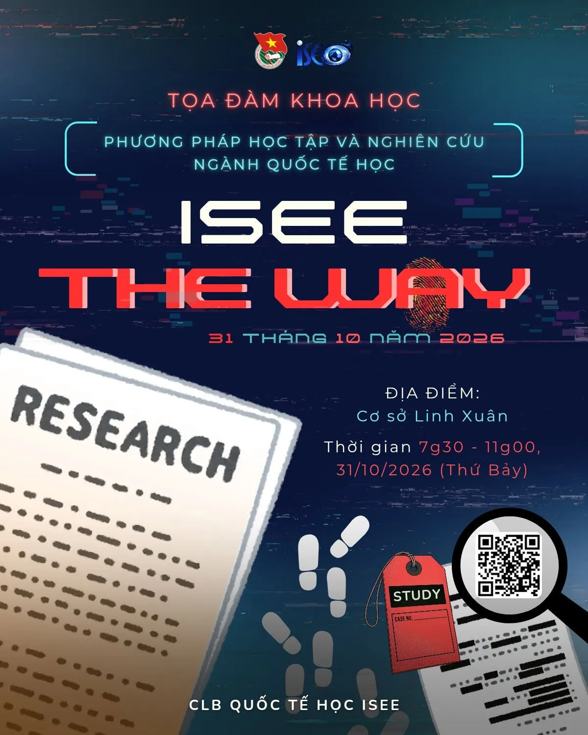 Mở Form đăng ký Toạ đàm khoa học về phương pháp học tập và nghiên cứu ngành Quốc tế học